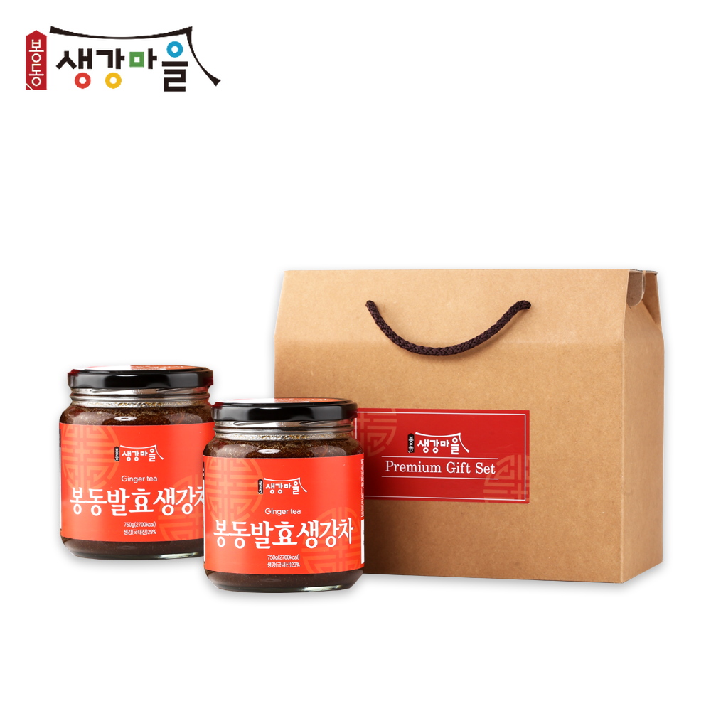 [봉동생강마을] 햇생강 국내산 발효 대추생강차 생강청 전통차 750g